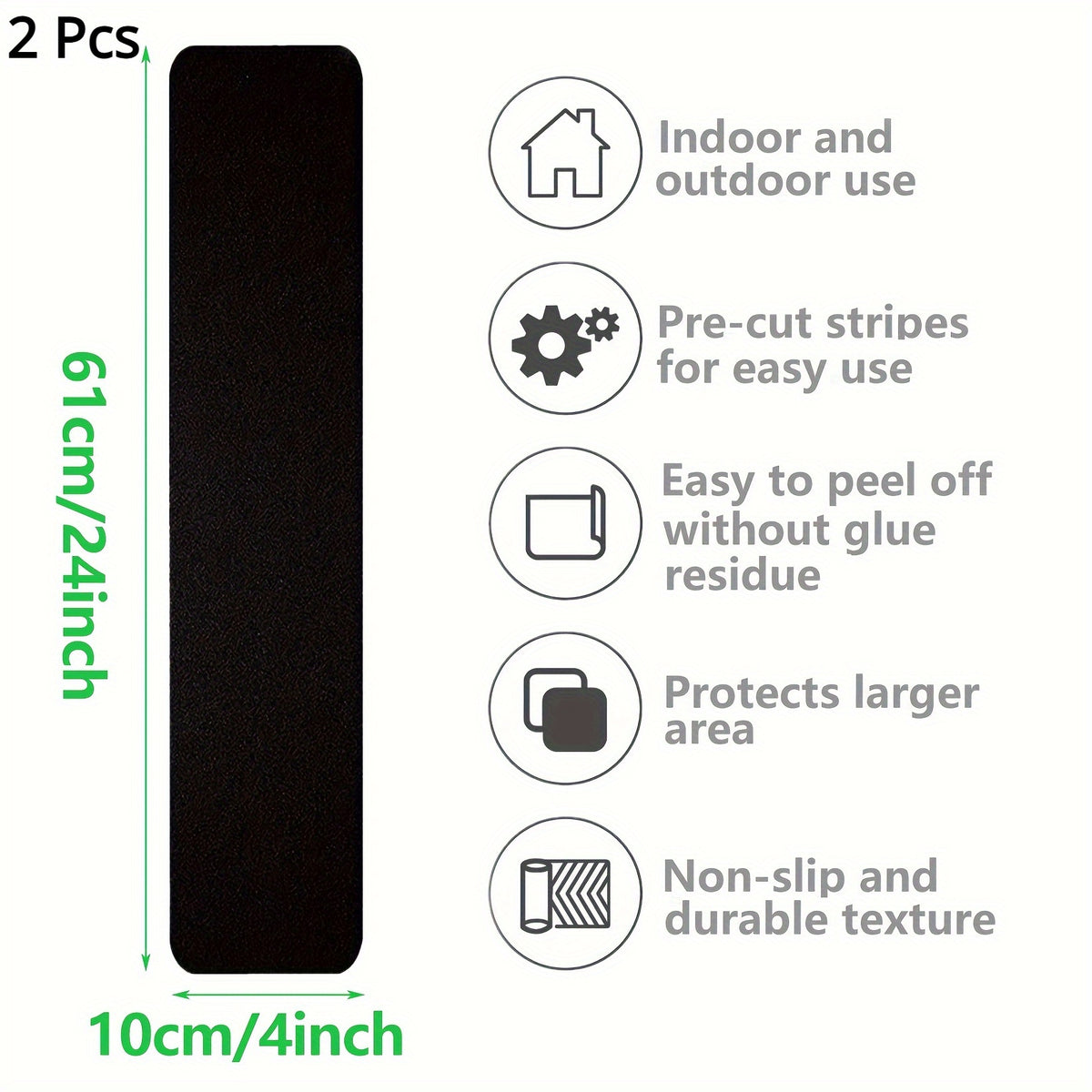 8pcs Non Slip Stair Treads Outdoor Tape - Safety & Stability