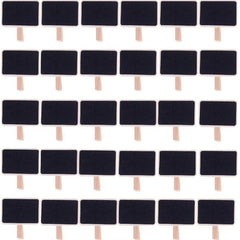 30pcs Mini Chalkboard Clip Wooden Message Board Signs for Memo Note Food Label
