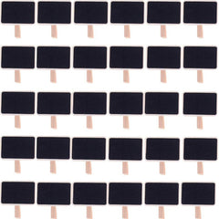 30pcs Mini Chalkboard Clip Wooden Message Board Signs for Memo Note Food Label
