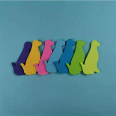 7pcs Dog Sticky Notes Fluorescent Memo Pad Message Stickers