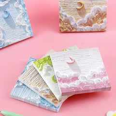 4pcs 200 Sheets Landscape Sticky Notes with Bottoming Material