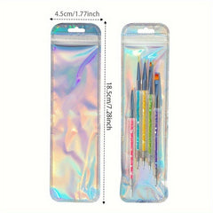 50pcs Small Long Plastic Bag Translucent Frosted Self sealing Bag 18 49 4