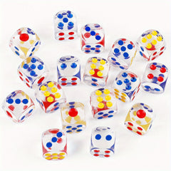 10pcs Transparent Colorful Dices Bar Screen Game Resin Dices