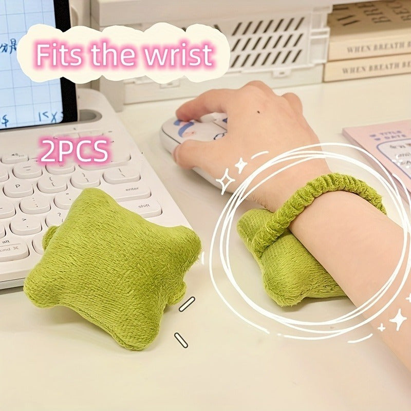 2pcs Mouse Pad Wrist Protector Small Pillow Elastic Anti-wear Hand Pad