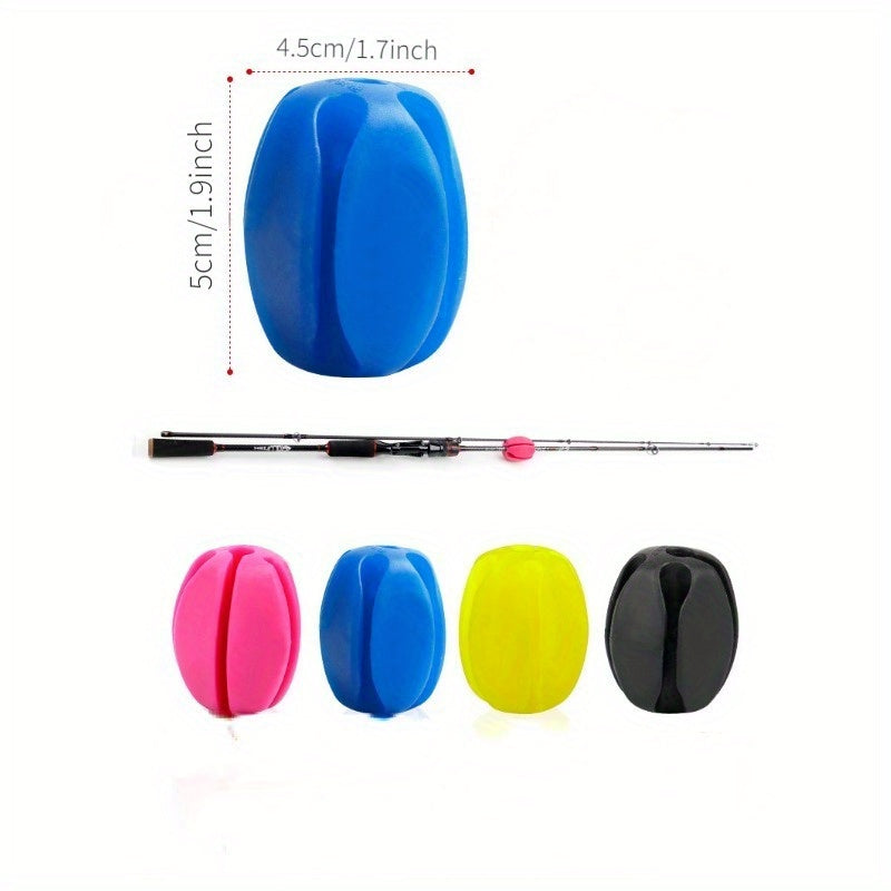 3pcs Fishing Rod Holder with Rubber Strap Ties