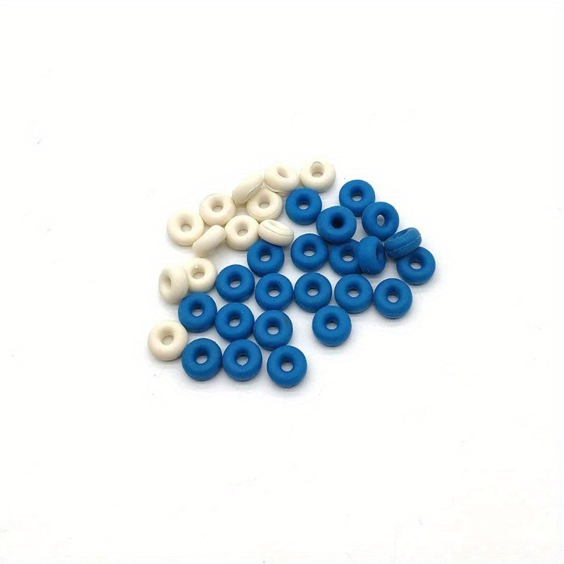20pcs Rubber Ring Flat Rubber Band Fixation Tie Fast Round Head