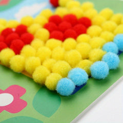 Children's Fur Ball Paste Painting DIY Creative Fur Ball Painting