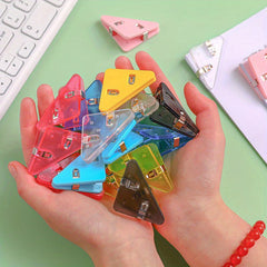 20pcs Triangle Clip Bill Clip for Desk Shelf Office Desktop Organizer
