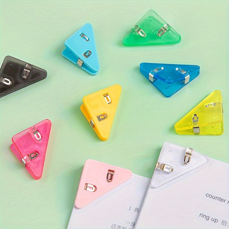 20pcs Triangle Clip Bill Clip for Desk Shelf Office Desktop Organizer