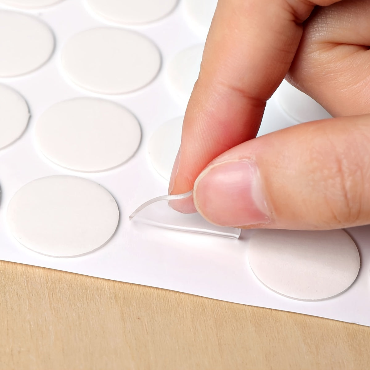 70pcs 20mm Transparent Double sided Adhesive Pads Traceless Removable Circular