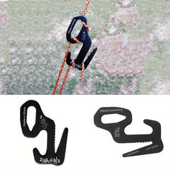 Aluminum Alloy Tent Hook 9 Shape Buckle Wind Rope Tighter Camping Accessories