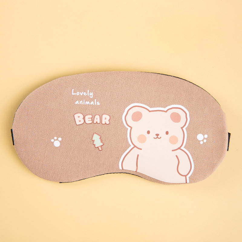 Cartoon Printed Sleep Eye Mask Soft Comfy Blindfold for Travel Rest