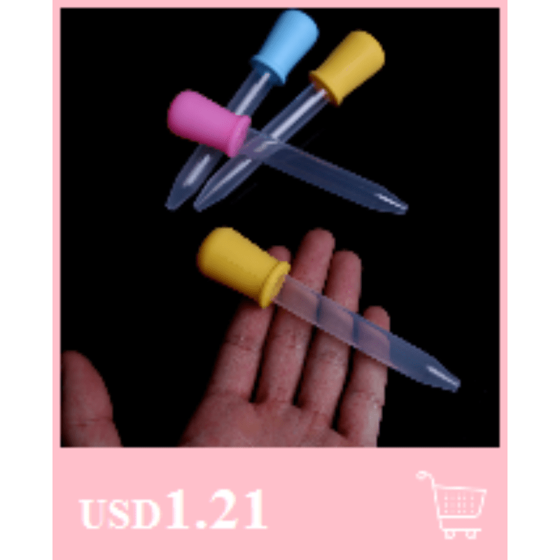 Clear Silicone Pipette 5ml Graduated Liquid Dropper Random