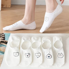 10 Pairs Cartoon Print Short Socks Soft & Lightweight Ankle Socks