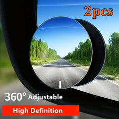 2pcs Car Blind Spot Mirror 360&deg; Wide Angle Rearview Mirror for Safe Driving