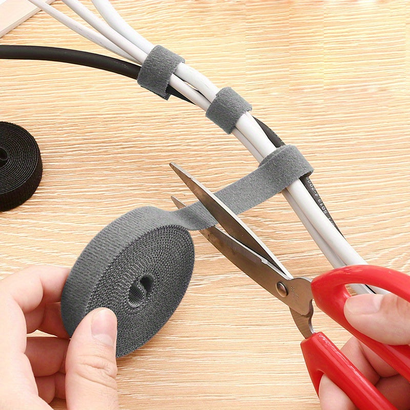 Adjustable Cable Management Ties With Magic Tape