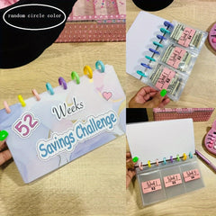 52 Weeks Savings Challenge Binder with Cash Envelopes