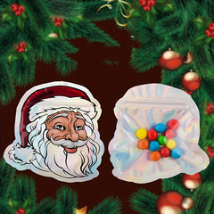 10pcs Santa Claus Ziplock Gift Bags Christmas Decorations