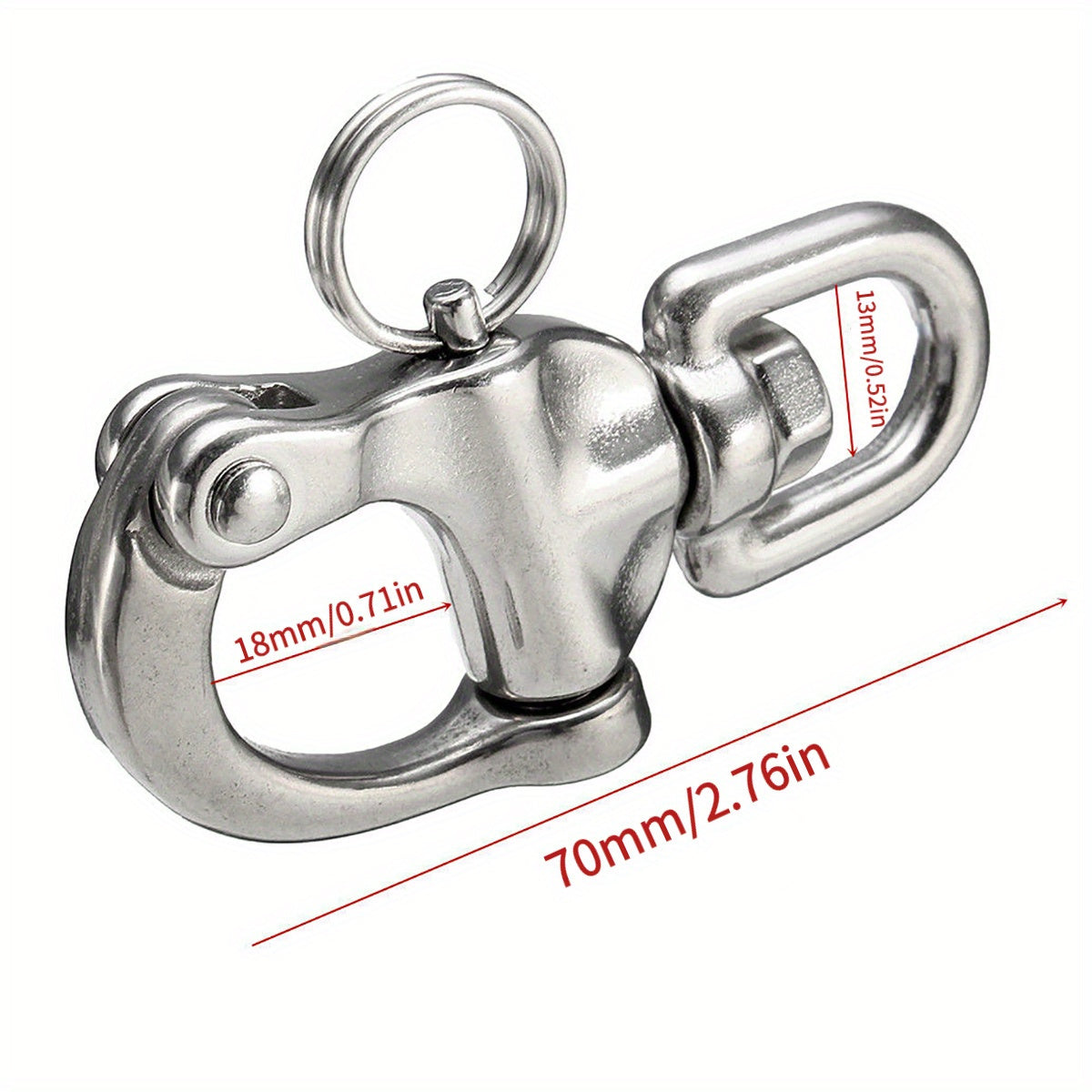 304 Stainless Steel Swivel Shackle Quick Release Anchor Chain Eye Shackle