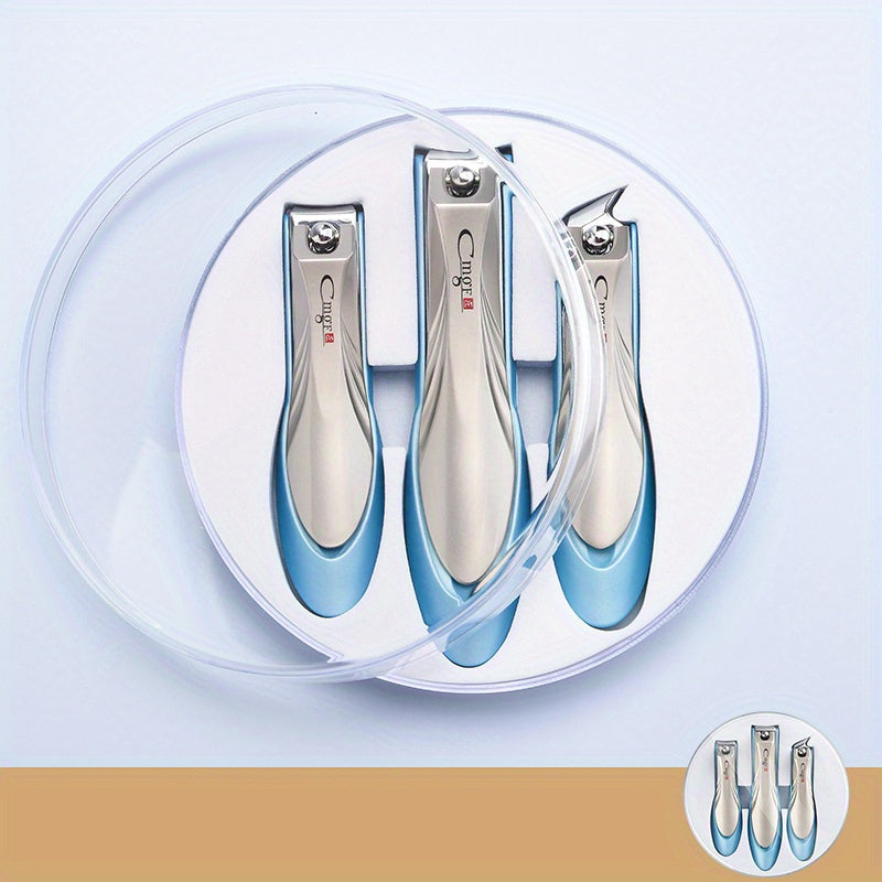 3pcs Large Nail Clippers Fingernail & Toenail Cutter Manicure Tool