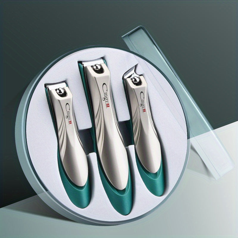 3pcs Large Nail Clippers Fingernail & Toenail Cutter Manicure Tool
