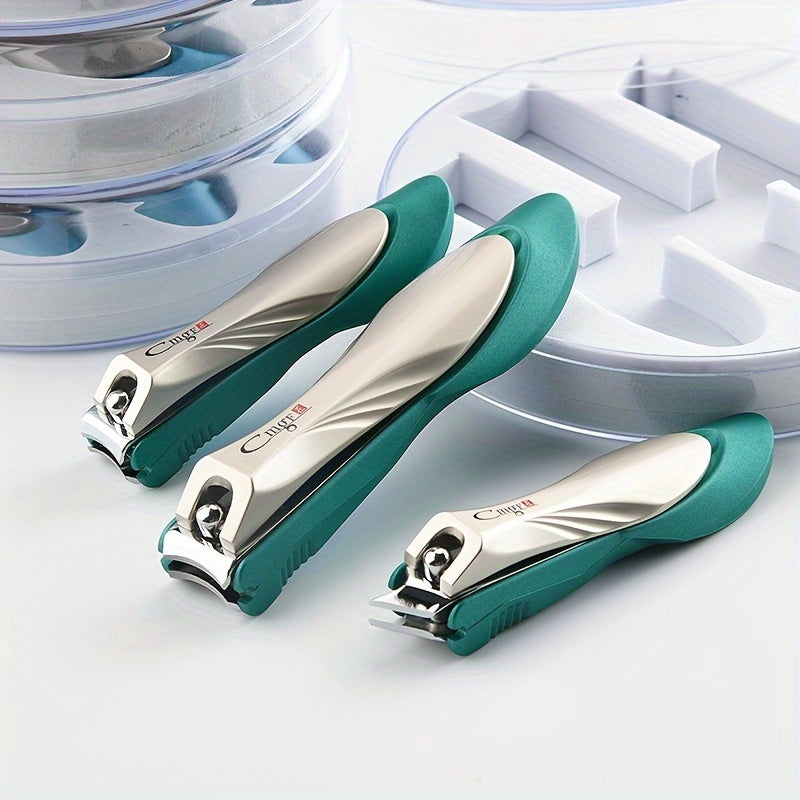 3pcs Large Nail Clippers Fingernail & Toenail Cutter Manicure Tool