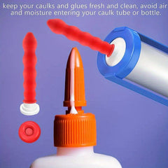10pcs Glass Glue Tip Protective Cap - Leak Proof Sleeve