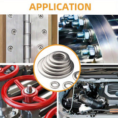 580pcs 304 Stainless Steel Flat Washers Set 9 Sizes Assortment