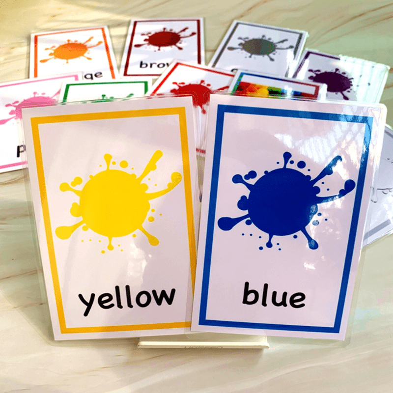 Waterproof Plastic Flash Cards for English Learning