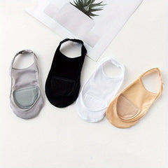 3 Pairs Backless Hollow Anti-skid Silicone Socks For High Heels