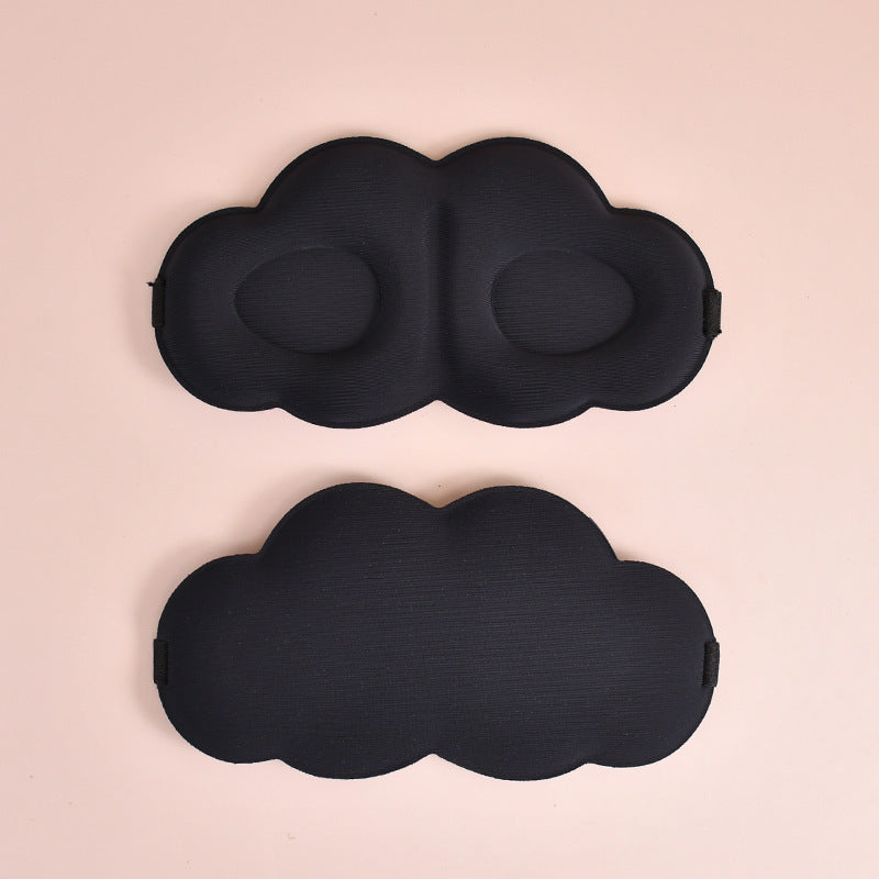 Soft Cloud Shaped Eye Mask Blackout 3D Contoured Blindfold Adjustable Strap