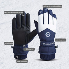 Winter Ski Cycling Gloves Men Women Warm Windproof Waterproof Touch Screen Glove