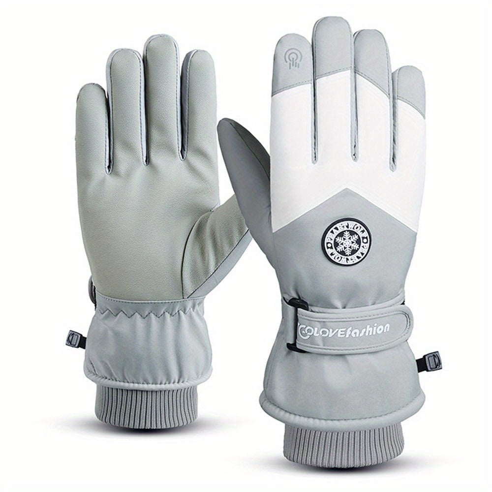 Winter Ski Cycling Gloves Men Women Warm Windproof Waterproof Touch Screen Glove