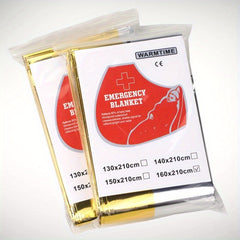 2pcs Outdoor Survival Blankets Double sided Silvery Sunscreen Blankets
