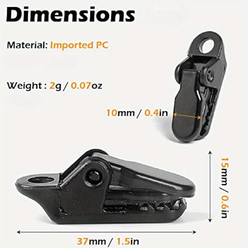 12pcs Tarp Clips Crocodile Tent Awning Clamps Set Heavy Duty Lock Grip Camping