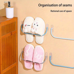 3pcs Punch Slipper Shelf Wall Mounted Shoes Storage Rack