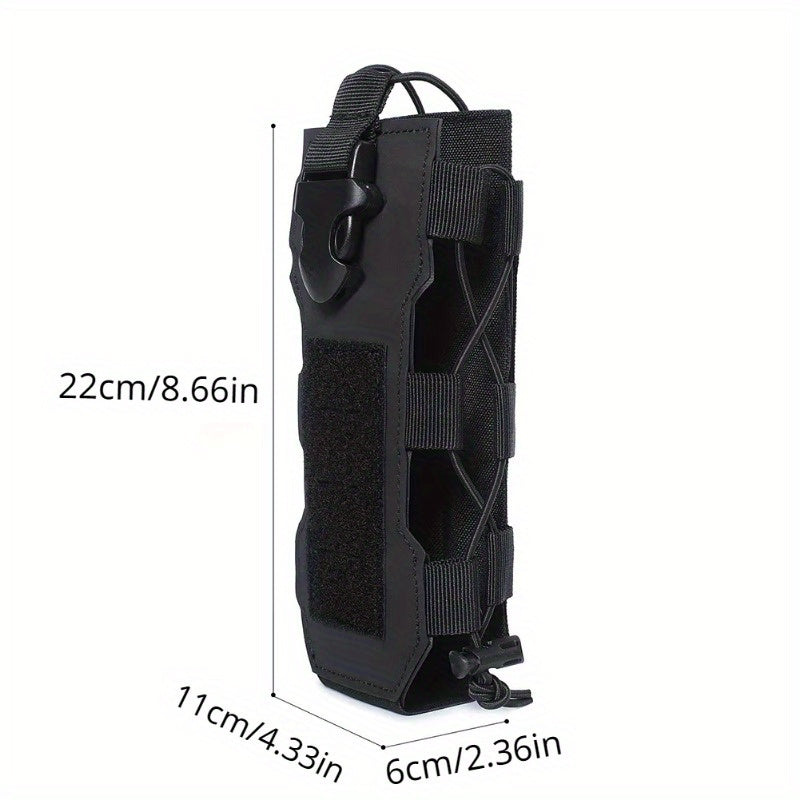 Molle Water Bottle Pouch Bag Travel Hiking Outdoor Drawstring Holder Carrier