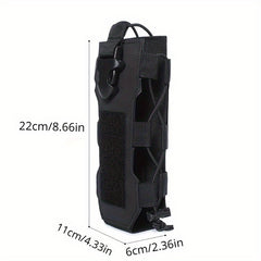Molle Water Bottle Pouch Bag Travel Hiking Outdoor Drawstring Holder Carrier