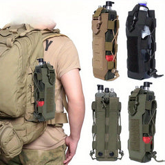 Molle Water Bottle Pouch Bag Travel Hiking Outdoor Drawstring Holder Carrier