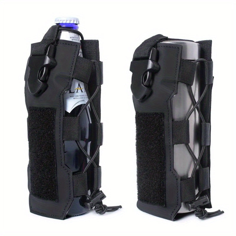 Molle Water Bottle Pouch Bag Travel Hiking Outdoor Drawstring Holder Carrier