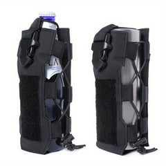 Molle Water Bottle Pouch Bag Travel Hiking Outdoor Drawstring Holder Carrier