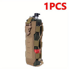 Molle Water Bottle Pouch Bag Travel Hiking Outdoor Drawstring Holder Carrier
