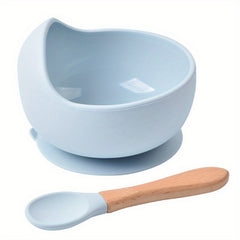 2pcs Silicone Bowls Spoon Set Portable Food Plates Outdoor Camping