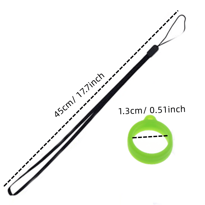 3pcs Silicone Ring Lanyard Kit For Pens