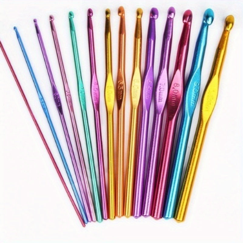 8pcs Colorful Aluminum Crochet Hook Set