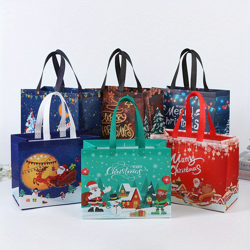 3pcs Gift Packaging Bag Large Capacity Portable Christmas Tote Bag