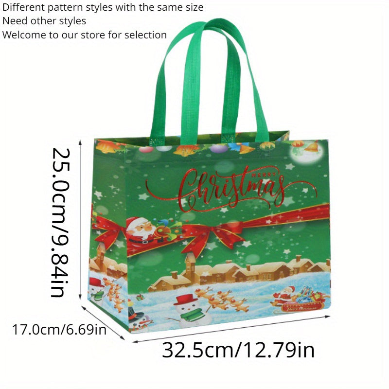 3pcs Gift Packaging Bag Large Capacity Portable Christmas Tote Bag