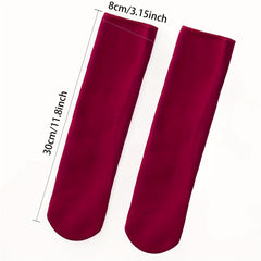 Warm Plush Snow Crew Socks for Sports and Running