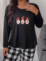 Christmas Sleepwear Top Women's Plus