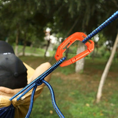 Durable D Shaped Carabiner Keyring for Backpacking